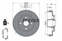 2X Bremstrommel Hinterachse FüR Mitsubishi Space Star VI SchräGheck Attrage