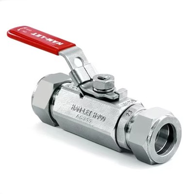 Ham-Let H-700-Ss-L-25Mm-T-Ld Manual 2-Way Ball Valve, Let-Lok, Ss