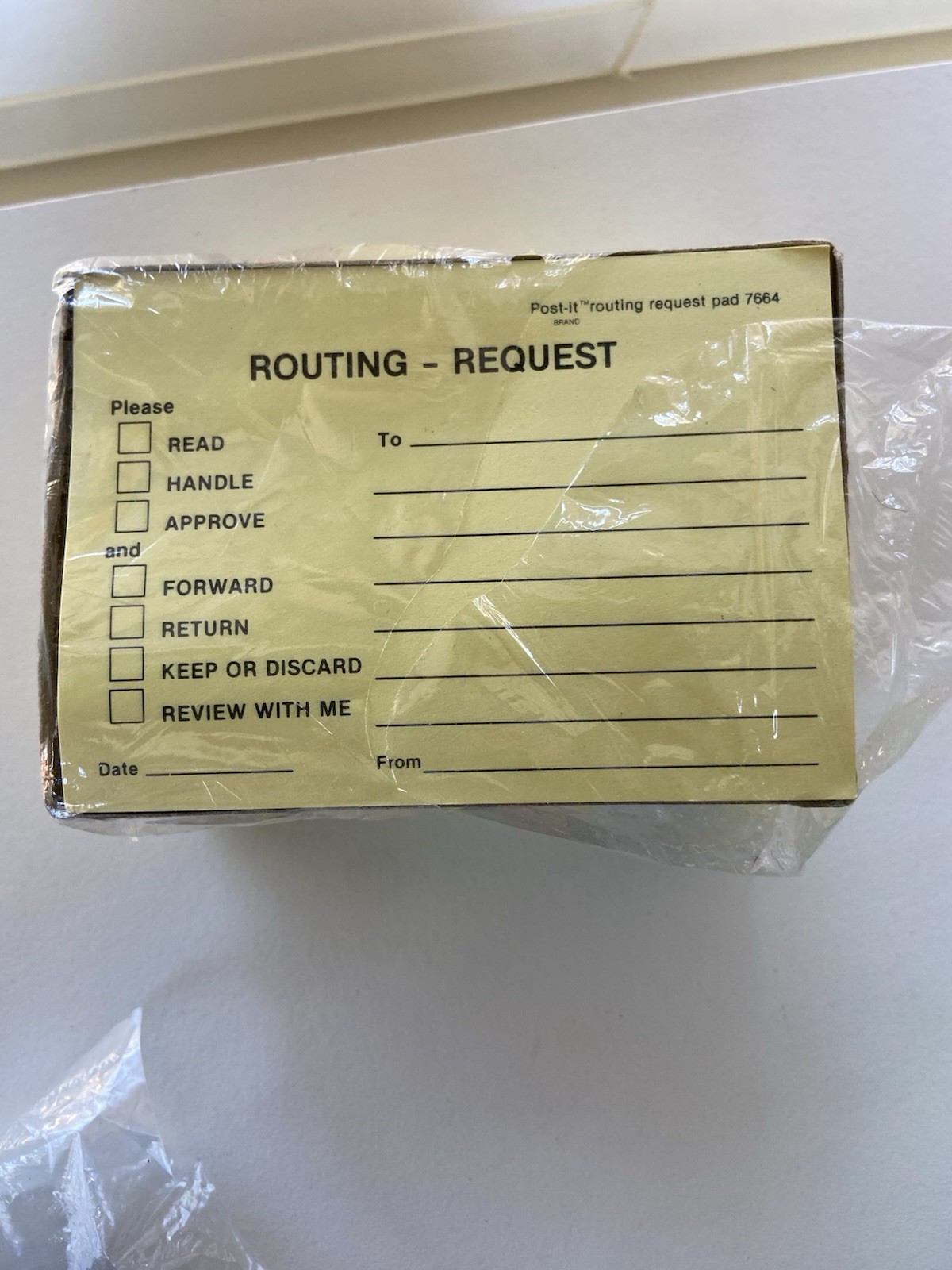 Scotch 3M Post It Original Routing Request Office Note Pads New #7664 Yellow 600