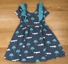 RAGS S/S Ruffle Swing Dress - Rainy Day 7/8
