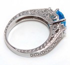 3CT Heat Treated Blue Topaz 925 Sterling Silver Ring Jewelry Sz 9 PC13-6 — photo 3
