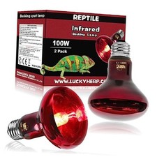 Infrared Heat LampW 2 Pack Reptile Amphibian Basking Spot Light Bulbs, 100