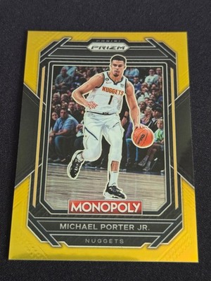 2022-23 Panini Prizm Monopoly Michael Porter Jr Black Gold 4/5 Championship Year