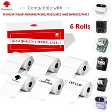 6 Roll Phomemo Thermal Label Self-Adhesive Sticker Paper for M110/M100/M220/M108