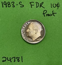 1983 S Roosevelt Dime 10c  Proof CN-Clad See Pics