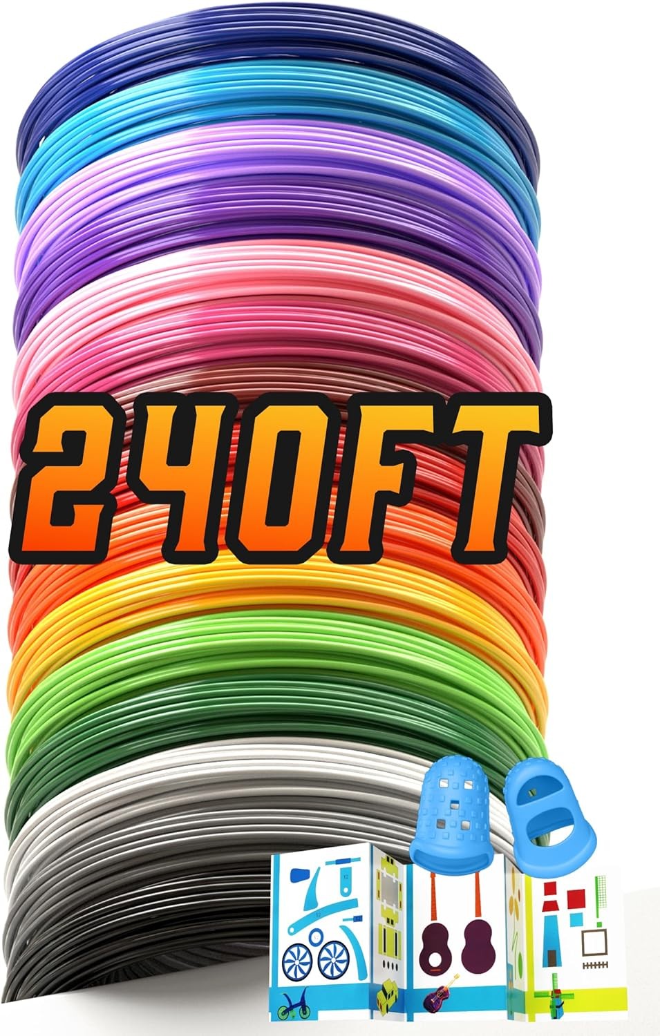 1.75mm 3D Pen Filament Refills Compatible with SCRIB3D P1/ADV MYNT3D Basic/Super