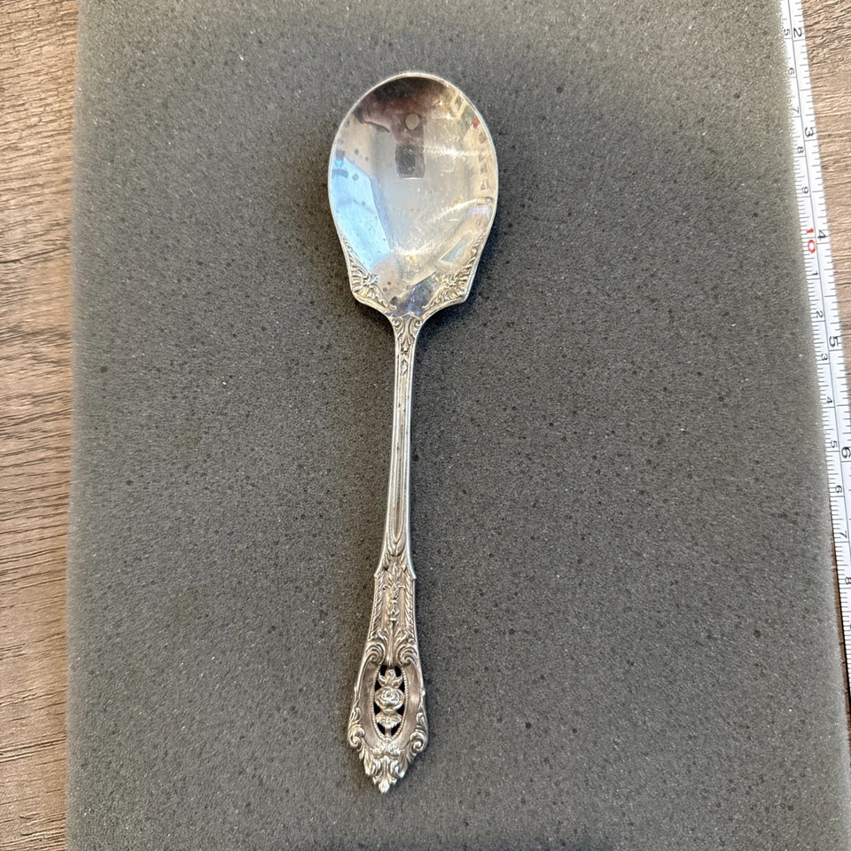 WALLACE ROSE POINT STERLING SILVER SUGAR SPOON - Image 2 of 4