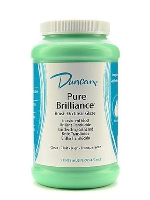 Duncan Pure Brilliance Clear Glaze Brush-on Glaze 16 oz. jar 16 Ounce