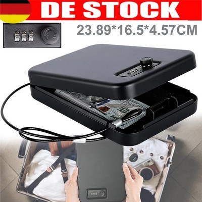 Sicherheitsbox Mini-Tresor Autosafe Dokumentensafe tragbar abschließbar