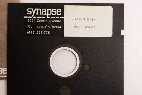 Vintage Synapse Zaxxon C-64 Game Floppy  No. 84254 Commodore 64