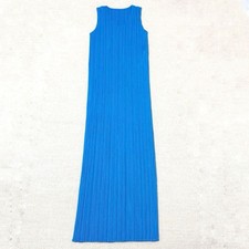 Pleats Please Sleeveless Pleats One Piece Blue Made in Japan Size M