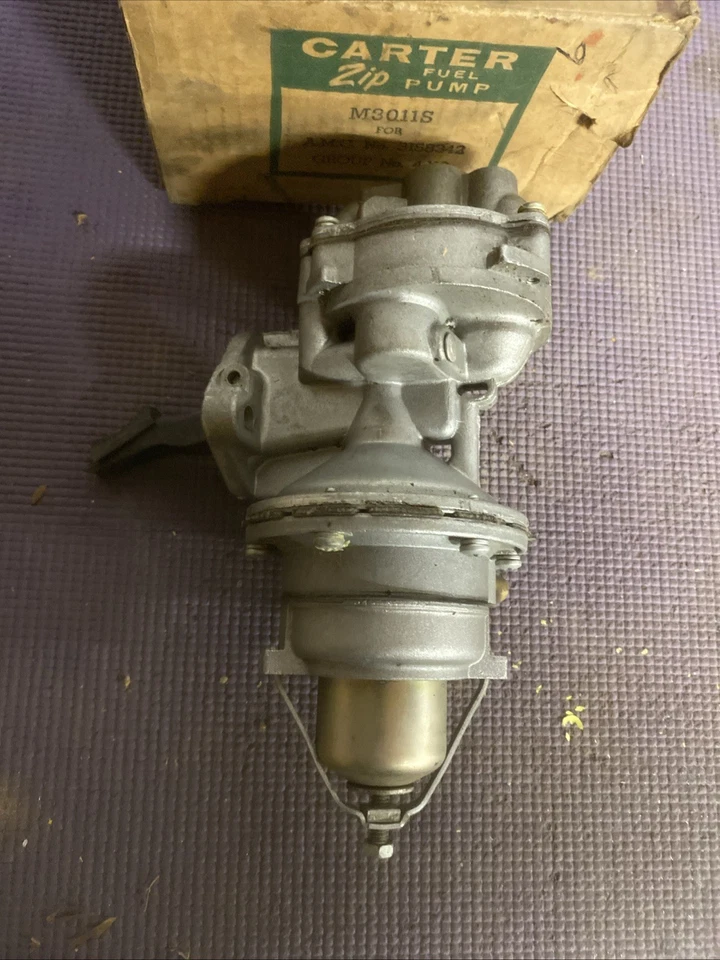 BOMBA DE COMBUSTIBLE CARTER M3011S PARA PRINCIPIOS DE 1960 AMC RAMBLER 6CYL EXCEPTO AMERICAN NOS OEM Foto 3 de 4
