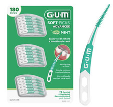Gum Soft-Picks Advanced Mint, Dental Care Floss, 180 Picks