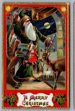 Green Robe ~Santa Claus with Reindeer~Toys~An...