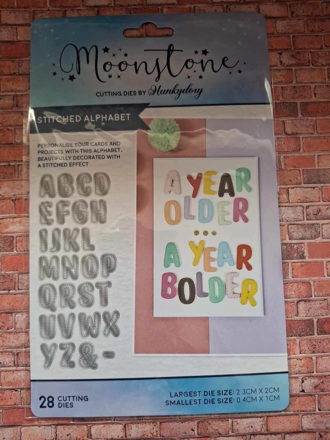 Moonstone By Hunkydory Cutting Die  - Stitched Alphabet
