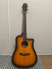 Donner DAG-1C Acoustic Guitar 41" Full Size Cutaway Mahogany Wood + Bag