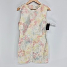 French Connection Dress Womens 10 Multicolor Tie Dye Sleeveless Mini Summer New