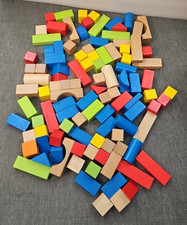 Wooden Blocks Toy Set 100 Piece Classic Building Block Toys Kids - Nice