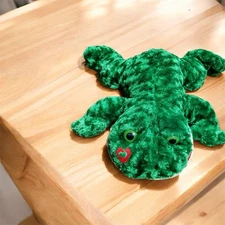 Large 26" Dan Dee Frog Plush – Laying Down w/ Red Kiss – Collector’s Choice