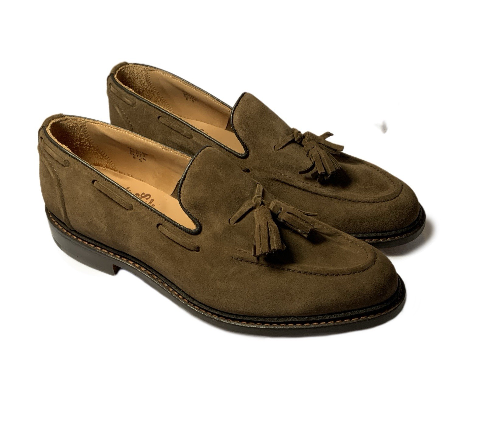 RRP £495 NOW £195!!! TRICKER’S ELTON TASSEL LOAFERS BROWN UK 10| HANDMADE IN UK image 2