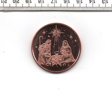 UNITED STATES AMERICA GENUINE 99.99% COPPER PROOF CHRISTMAS MEDALLION (817)