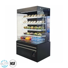 48" W Refrigerated Open Air Cooler Display Case Grab & Go Merchandiser
