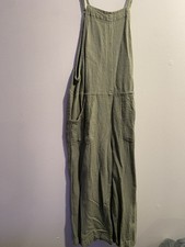 Cat and Jack Girls Green Overalls Size 6-7 Adjustable Straps