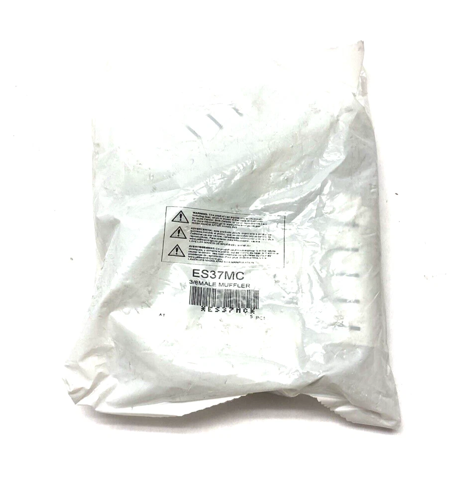 "Silenciador de escape neumático Parker ES37MC 3/8"" NPT cuerpo de aluminio paquete de 5" Foto 3 de 4