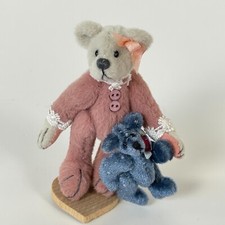 OOAK Artisan TINY JOINTED TEDDY BEAR Miniature Dollhouse Handmade Stuffed Animal