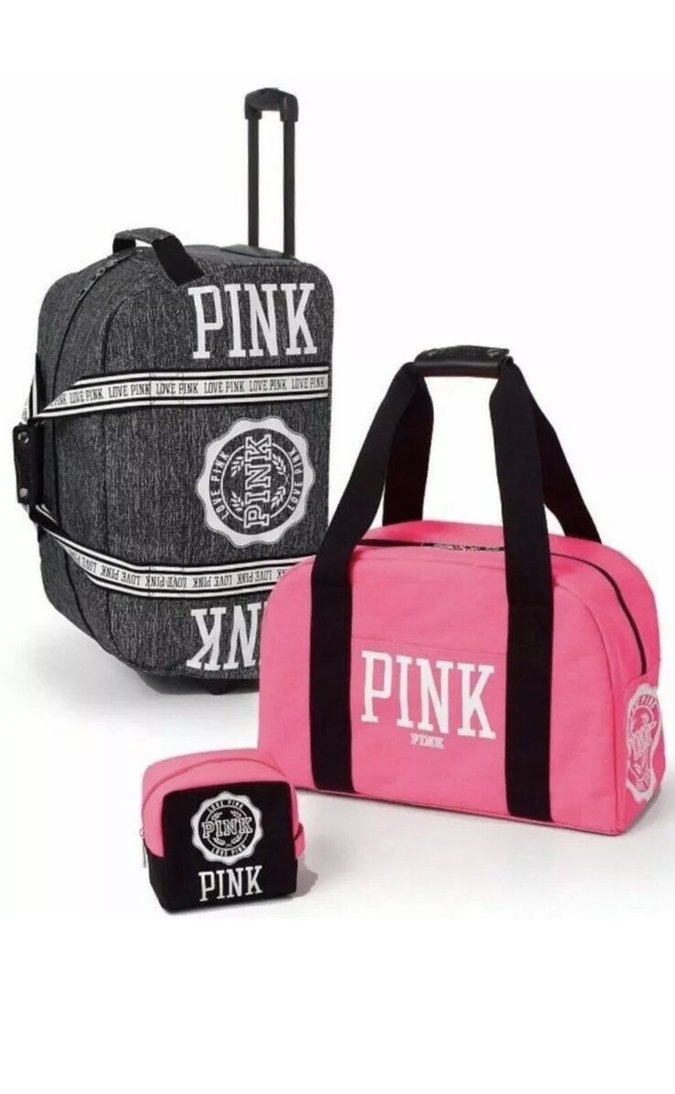 VICTORIA'S SECRET PINK スーツケース キャリー トランク Victorias Secret Pink MARL 3 Pc Wheelie Luggage Set Suitcase