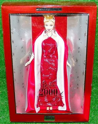 barbie 2000 red dress Barbie | Toys | 200 Barbie Doll Collector Edition Red Gown Sparkly Dress In  Box