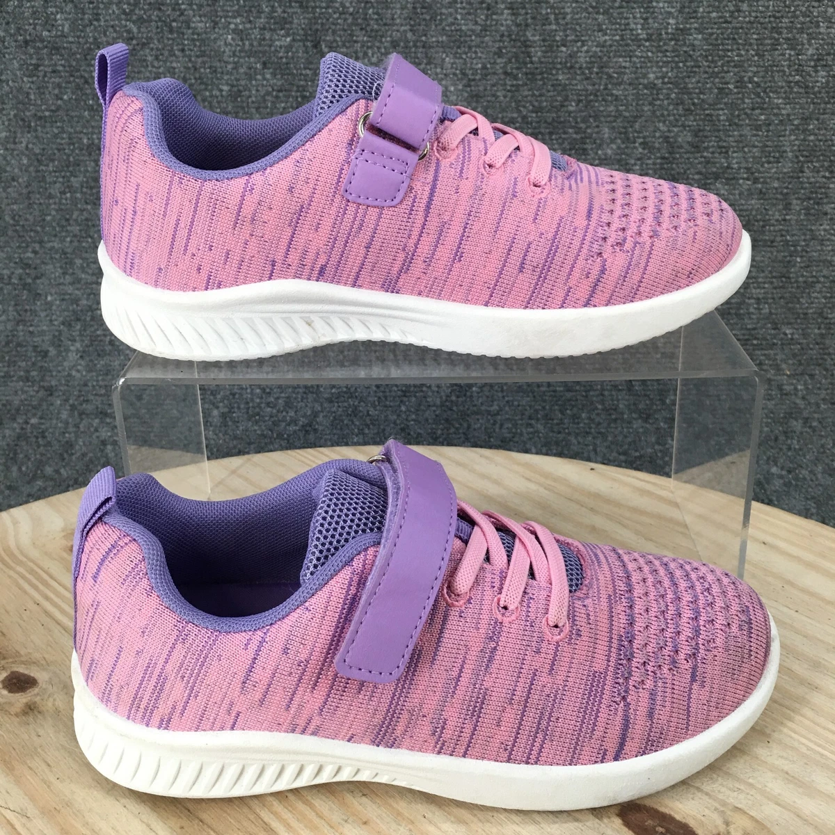 Nerteo Littlekiki Running Shoes Youth 3 Pink Low Lace Up Hook Loop Knit  Sneakers | eBay
