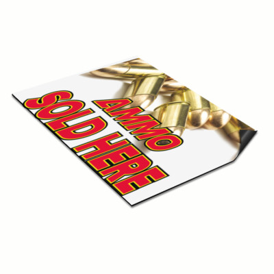 Car Magnet Set of 2 Ammo Sold Here Business A Car Advertising Industrial Sign