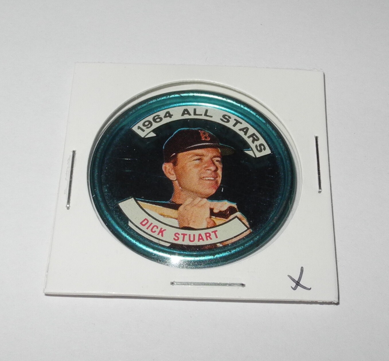 1964 Topps Baseball Coin Pin #122 Dick Stuart Boston Red Sox All Star Excellent