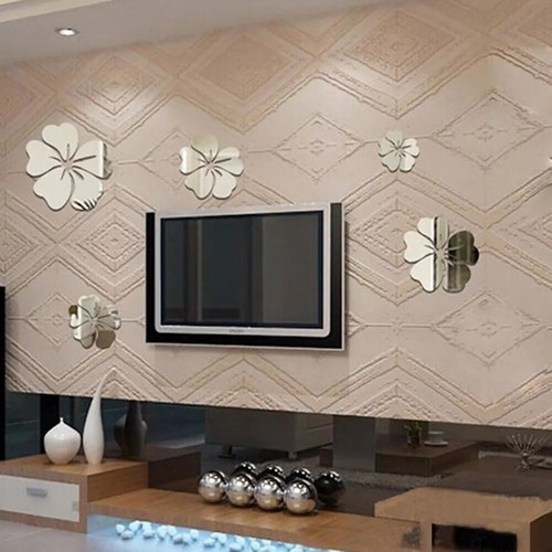 3D Mirror Wall Sticker Flower Decal Removable Art Mural Home Room Decor 5pcs - Picture 8 of 12