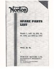 Norton Parts Manual Book 1950 Model ES2, 1950 Model 30 & 1950 Model 30M