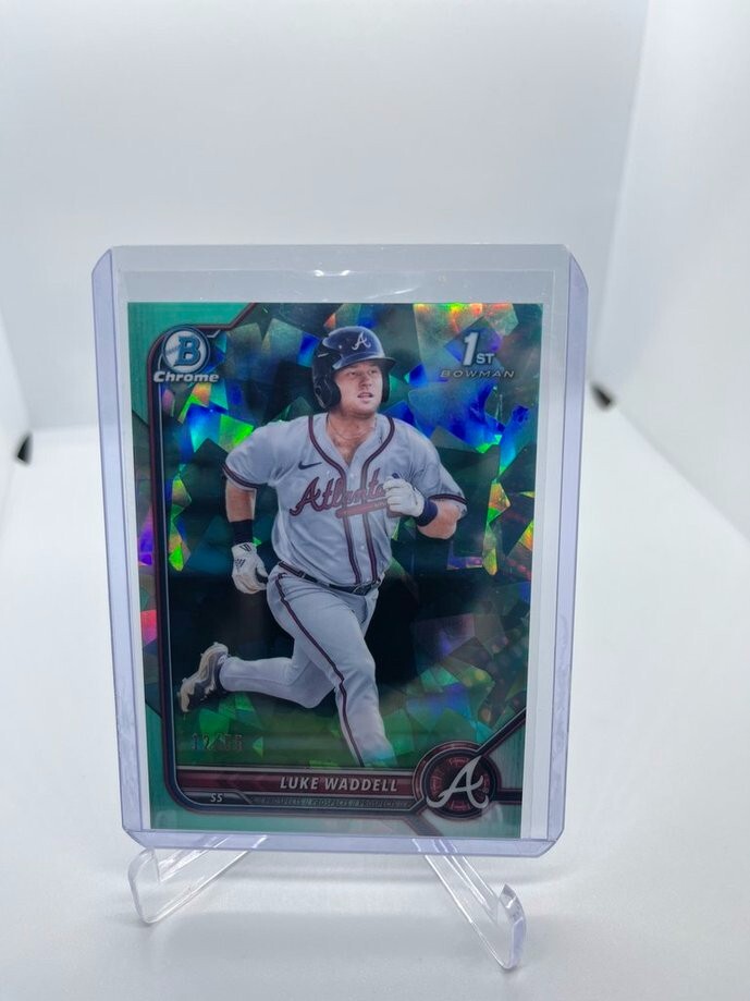 2022 Bowman Chrome Sapphire Luke Waddell 1st Prospect Aqua Refractor /55 #BCP-48