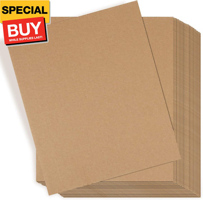 50 Pack Corrugated Cardboard Sheets Flat Cardboard Inserts Flat Squares Separato