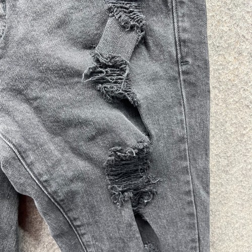 Pacsun Jeans Mens 30x30 Adult Black Dark Wash Denim Ripped Skinny Fit Cotton - Picture 6 of 12