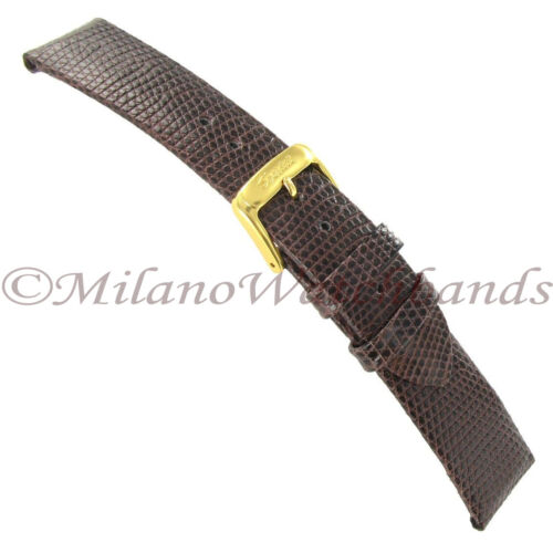 18mm Speidel Brown Genuine Lizard Lightly Padded Unstitched Mens Band Reg 752530 - Picture 1 of 3
