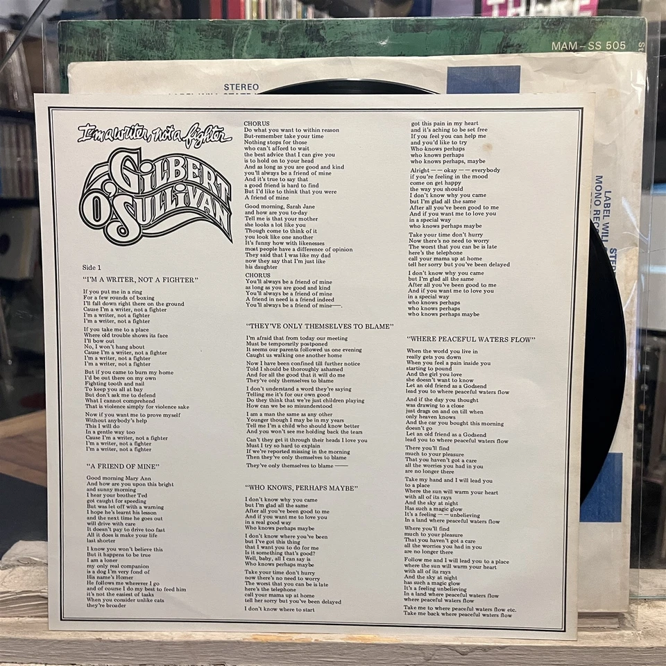 [ROCK/POP]~EXC LP~GILBERT O'SULLIVAN~I'm A Writer, Not A Fighter~{1973~MAM}~UK I - Image 3 of 4
