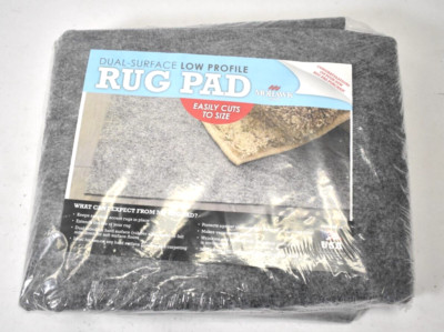 Mohawk Home Dual Surface Low Profile Rug Pad Gray Charcoal Felt/Hard Surface