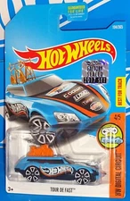 Hot Wheels Factory Set 2017 HW Digital Circuit Series #194 Tour De Fast Blue
