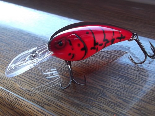 Pintado Personalizado Spro Mike McClelland Rock Crawler 55 Viper Red Craw - Imagen 1 de 8