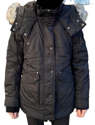 HARLEM SOUL Winterjacke NAO-MI, schwarz, NEU m. Etikett, Gr. S - NP 219 