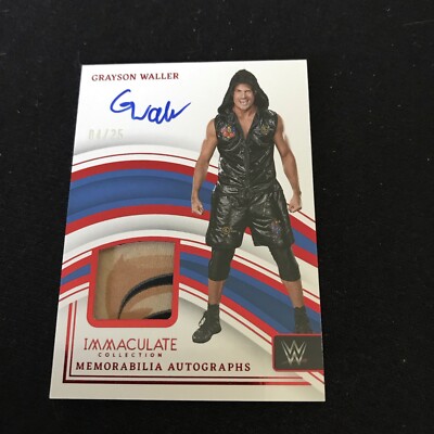 2023 Panini Immaculate WWE Grayson Waller Ruby Memorabilia Auto Autograph #04/25