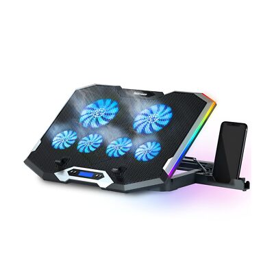 TopMate C11 Laptop Cooling Pad RGB Gaming Notebook Cooler, Laptop Fan Stand A...