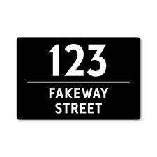 Door Sign House Number Address Plaque Metal Name Plate Personalise Street Custom