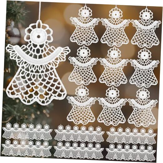 36 Pcs Angels Christmas Ornaments Crochet Angels Decorations Christmas