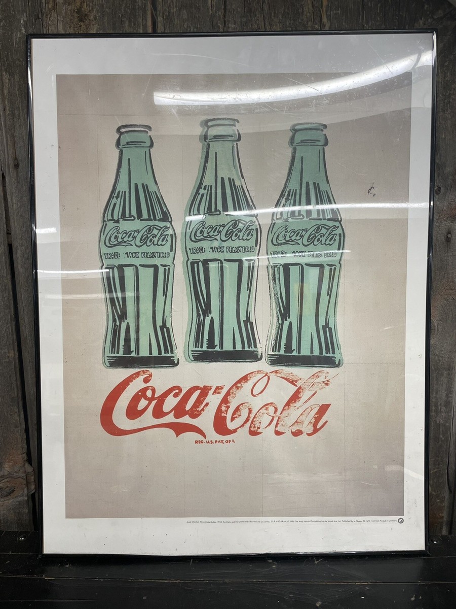 RARE 1998 Andy Warhol Foundation Three Coke Bottles Poster RARE 1998 Andy Warhol Foundation Three Coke Bottles Poster